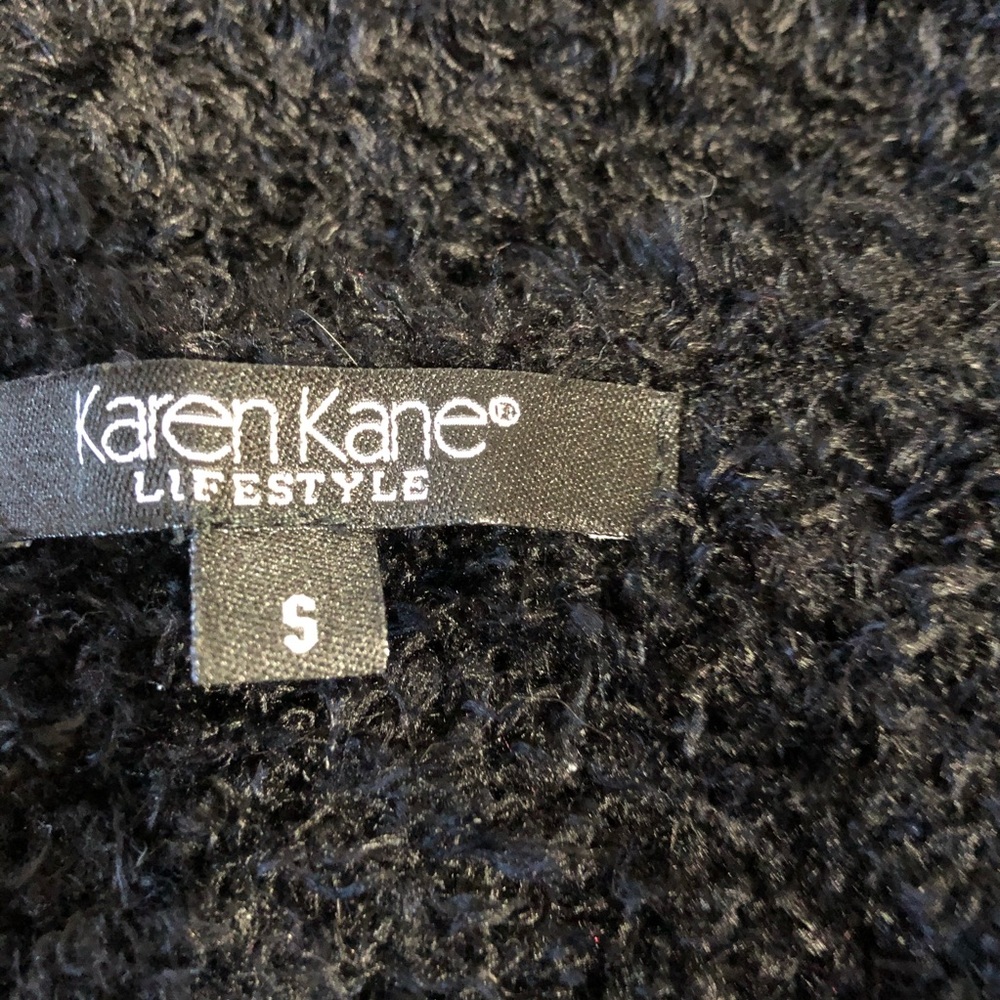 Karen Kane Lifestyle Black Fuzzy Sweater - Picture 8 of 8